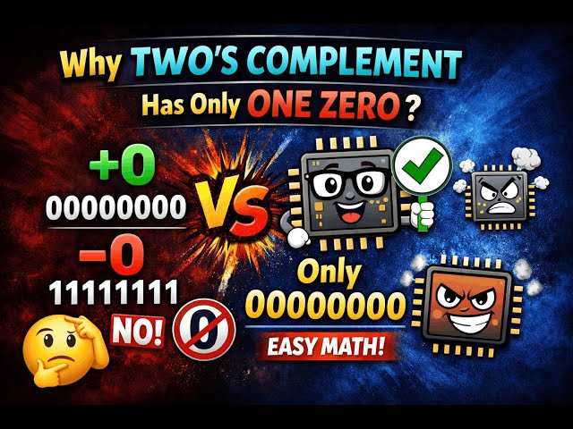 Why Two’s Complement Has Only ONE Zero? | One’s vs Two’s Complement Explained @dc_1136