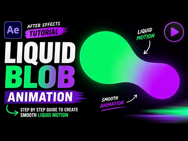 Liquid Blob Animation in After Effects | Smooth Liquid Motion Tutorial