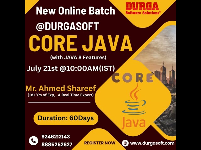 ☕ Master Core Java with Real-Time Expertise!