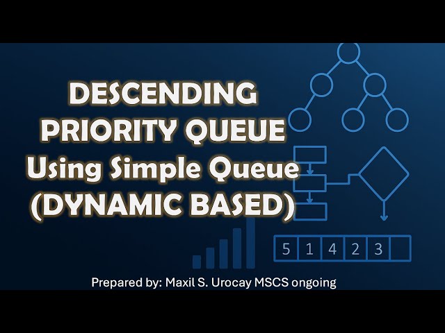 Descending Priority Queue Using Simple Queue (Dynamic Based)