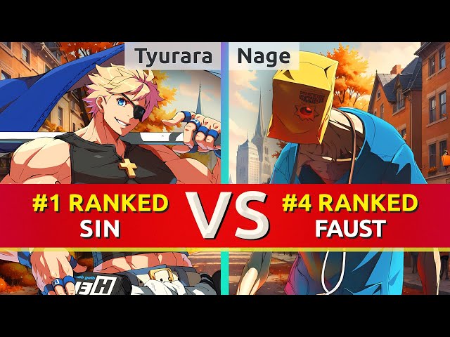 GGST ▰ Tyurara (#1 Ranked Sin) vs Nage (#4 Ranked Faust). High Level Gameplay