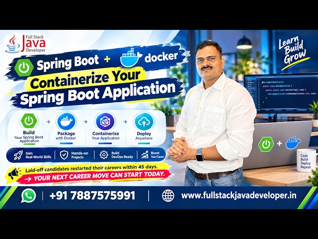 Spring Boot with Docker | Spring Boot 4 | JDK 25 | Docker | By Mr. Kiran Jadhav