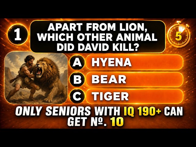 King David Bible Quiz — Only TRUE Bible Experts Score 15/20 | Trivia Challenge with answers
