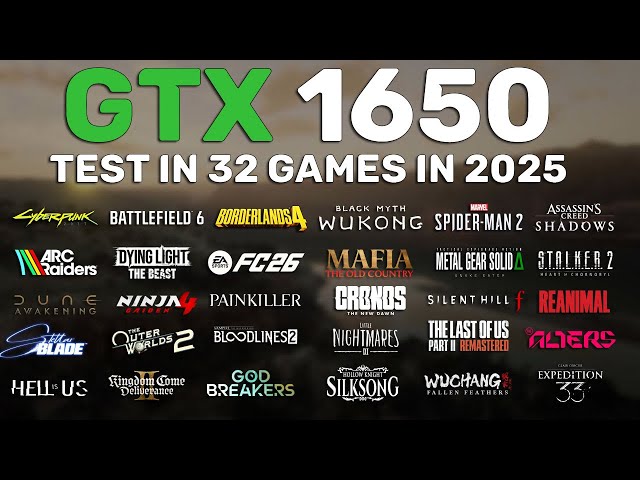 GTX 1650 Test in 32 Games in 2025