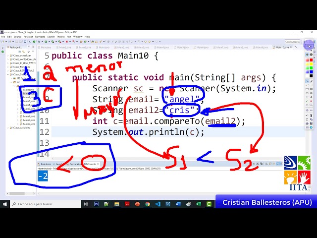 metodo equals y compareTo Clase String
