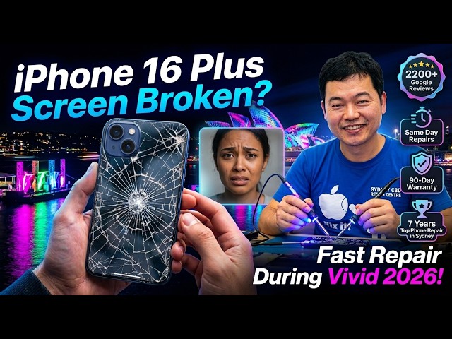 Dropped Apple iPhone 16 Plus Screen Fix During Vivid 2026 – Who Can Repair It Fast in Sydney?