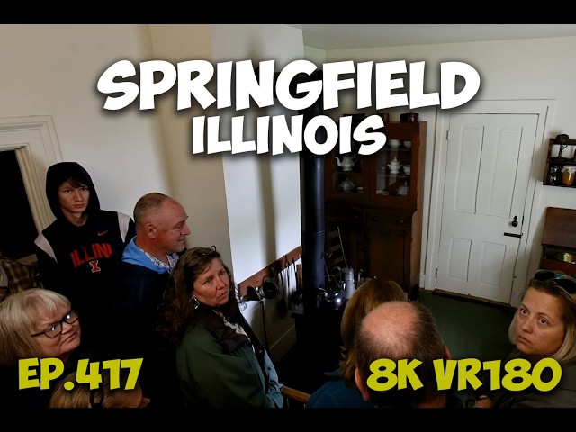 Ep.417 Springfield Illinois - Lincoln Home National Historic Site Free Tour 8K VR180 3D Travel