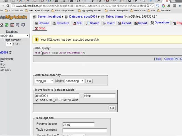 Primary Keys for MySQL in PHPMyAdmin