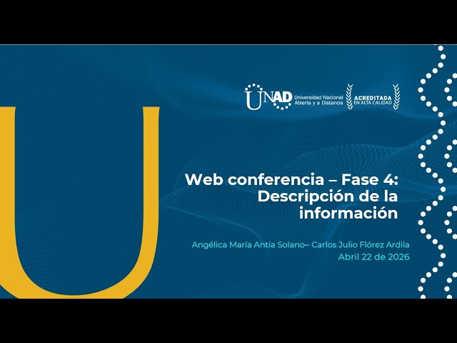 Web conference -  fase 4   Estadística