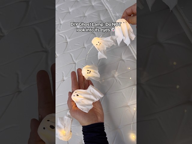 DIY Ghost LIGHTS Spooky and CUTE Fall DECOR 👻 #diy #craft