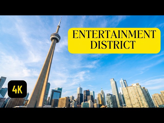 CN Tower, Rogers Centre, Ripley's Aquarium, Railway Museum | Entertainment District 4K POV walk