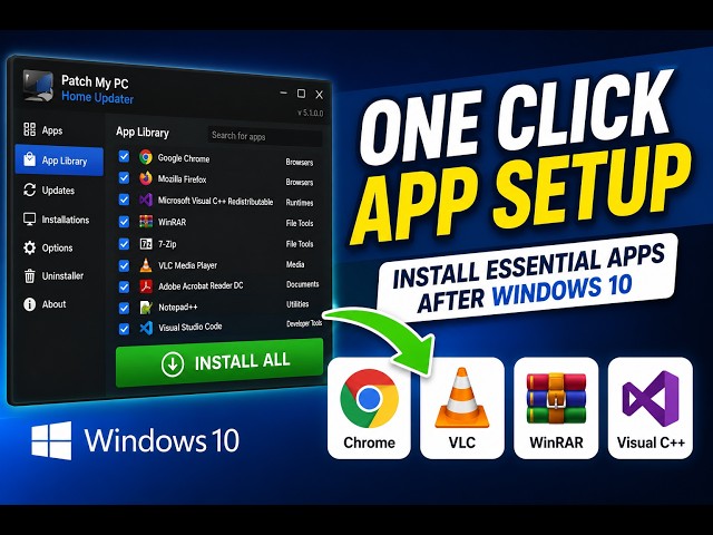 Install Essential Windows Apps in One Click (Free & Easy)