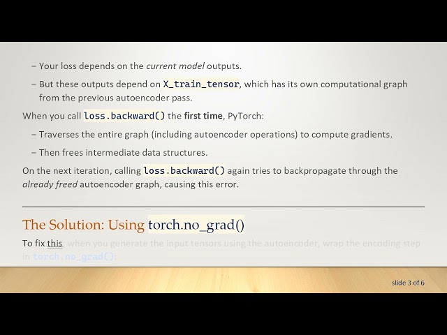 Understanding and Fixing the PyTorch RuntimeError: Trying to backward through the graph a second ti