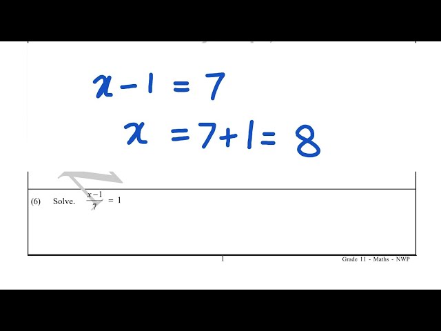 GCE OL Preparation - Algebraic fractions 