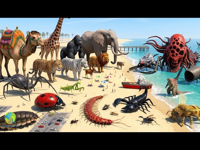◀ Animals Eat Animals ▶ | Predator vs Prey Size Comparison | 3D