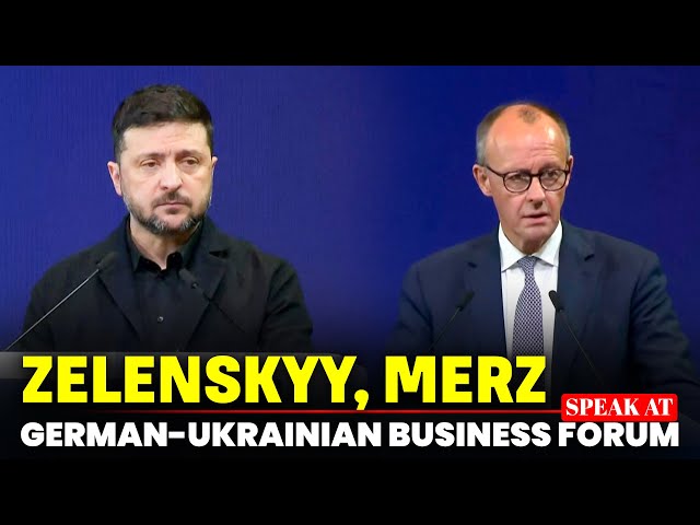 WATCH LIVE: Germany's Merz and Ukraine's Zelenskyy speak at German-Ukrainian business forum