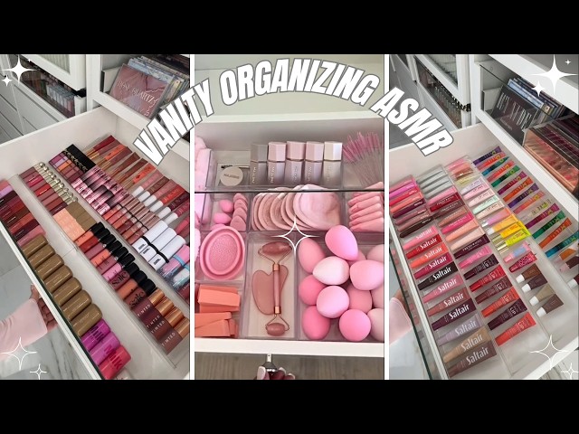 Satisfying ASMR Makeup Vanity Organizing Compilation 💄 | TikTok Restocking Organizer