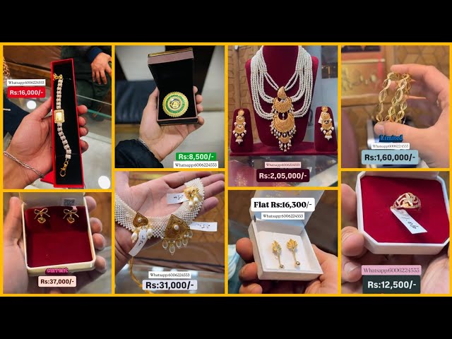 Latest gold jewellery collection with price 🍁 || Gold chain || Gold earrings || Gold necklace