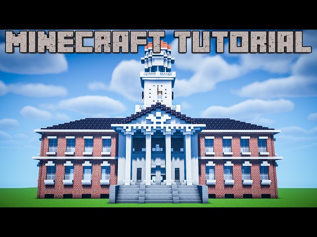 How to Build a TOWN HALL in Minecraft!