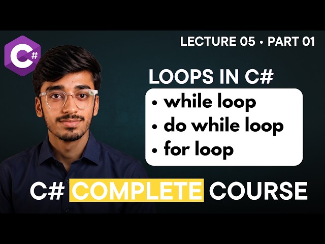 Loops in C# | while, do while and for loop | C# complete course lecture 05 | Ali Code Journey