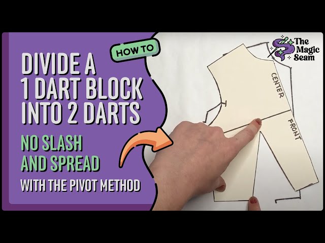 How to divide a 1 dart bodice block to 2 darts with the pivot method