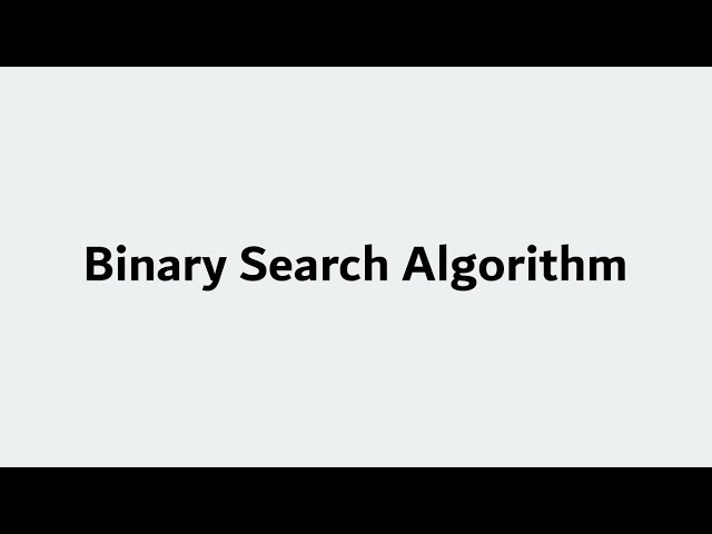 Binary Search Algorithm Bangla (বাইনারি সার্চ এলগরিদম)