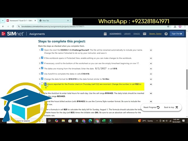 Excel 2021 In Practice Skill Review Ch 1 Challenge Yourself 1.3 |Challenge Yourself 1.3 Part 1