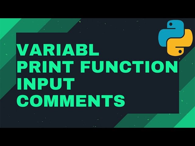 Python programming : 3. Variable, Print Function, Inputs, Comment