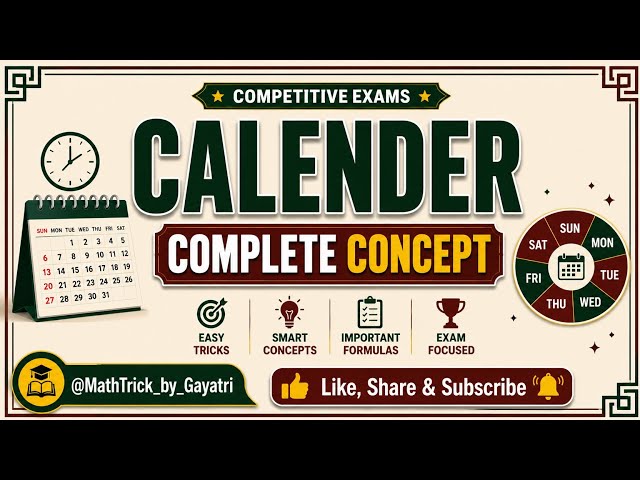 Quickmaths|Reasoning|Calender|2026| 30MathsQuestionsPYQ+Tricks|complete @MathTrick_by_Gayatri #live