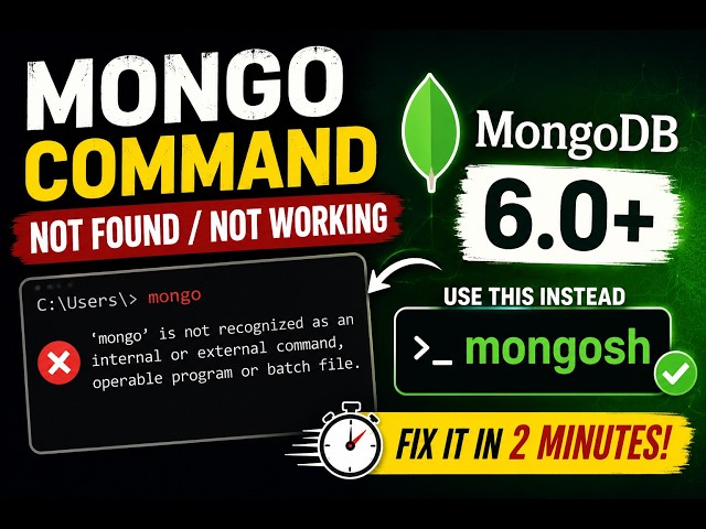 Mongo command is not working/found in MongoDB 6.0+ || MongoDB error fix