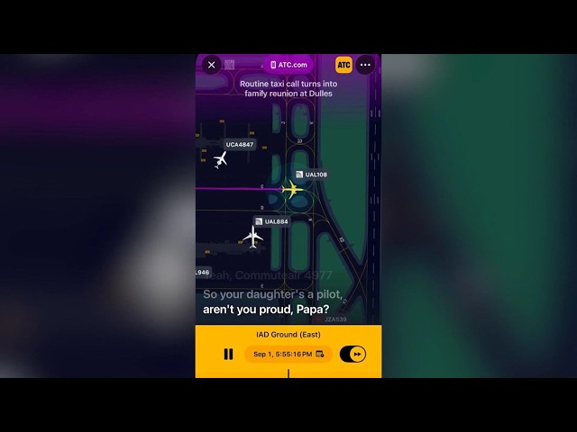 Pilot recognizes ATC voice as her dad