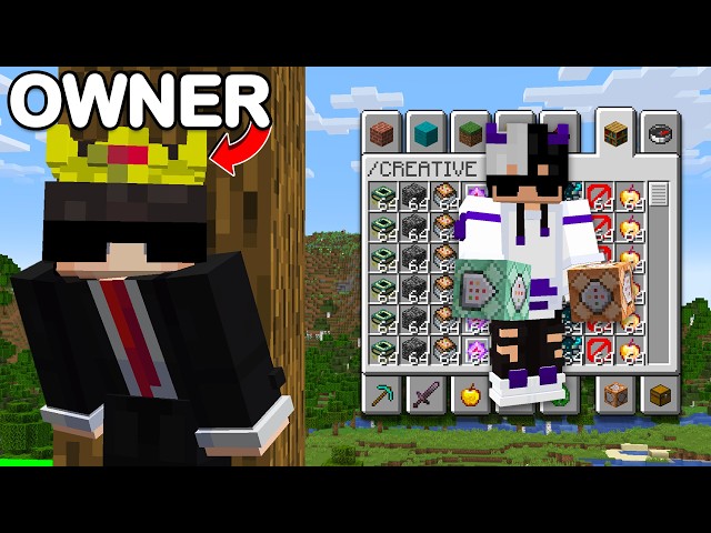 Secretly Using CREATIVE MODE In This Minecraft SMP...