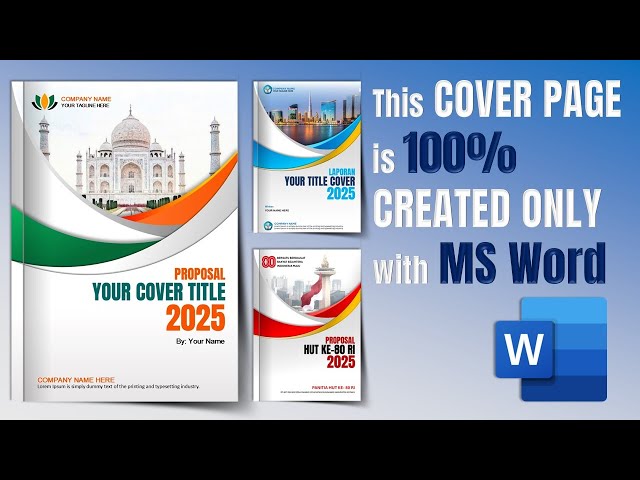 Create a Cover Page in MS Word with a Cool Curved Design