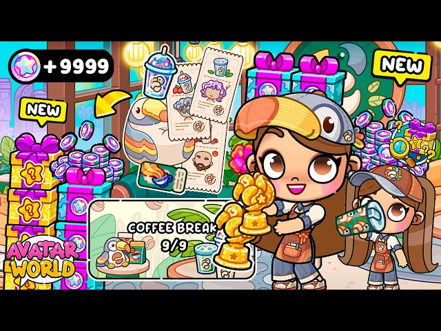 How to GET ALL THE COINS AND SECRETS of the CAFETERIA 🤩 New Update in Avatar World