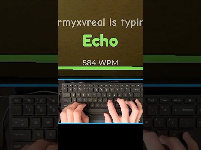 I typed at 584 WPM in a Spelling Bee 😳