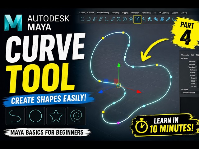 How to Use Curve Tool in Maya | Easy Beginner Tutorial
