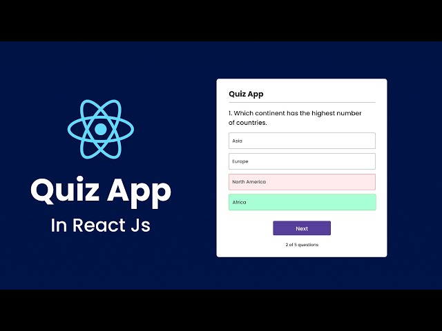 How To Make A Quiz App In React JS | Build Quiz App Using React JS Step by Step Tutorial
