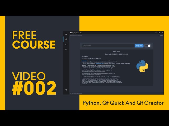 PYTHON and QT QUICK - Power Of Qt Quick And Start Building Our Application [MODERN GUI] - #Video002