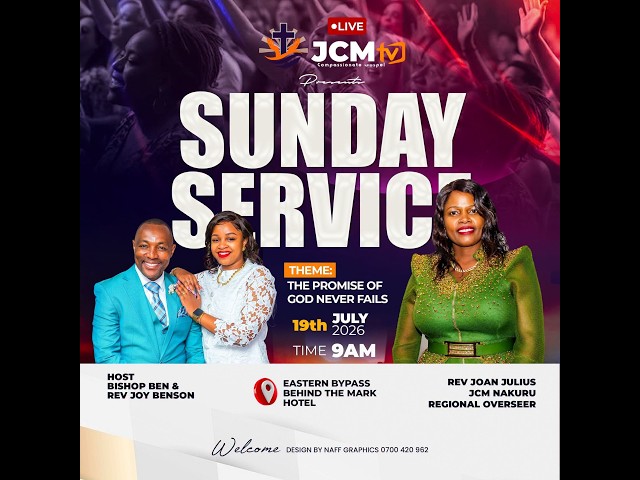 JCM SUNDAY SERVICE || THEME: THE PROMISE OF GOD NEVER FAILS  || MAIN SERVICE
