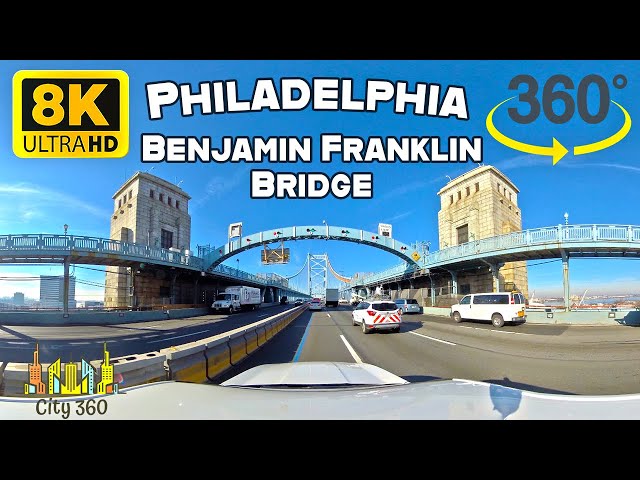 Philadelphia - Benjamin Franklin Bridge - VR 360 8K Video