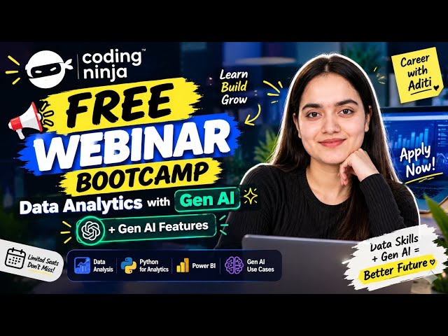 FREE Coding Ninjas Webinar 🔥 Data Analytics + Gen AI | Python, Power BI & GenAI Bootcamp
