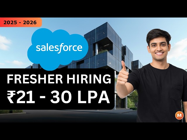 Salesforce Hiring Freshers 🔥| ₹20-30 LPA Software Engineering Jobs | 2025 - 2026 batch