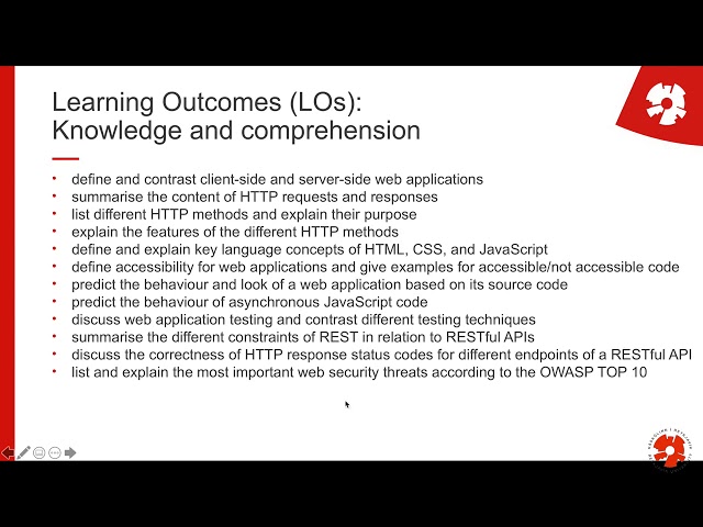 Web Programming I: L22: Course summary, p1: Overview