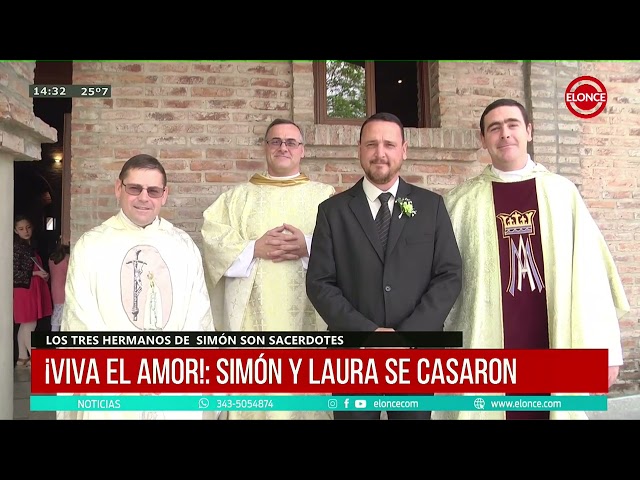 Simon and Laura got married; his three priest brothers officiated the ceremony - 01/11/25