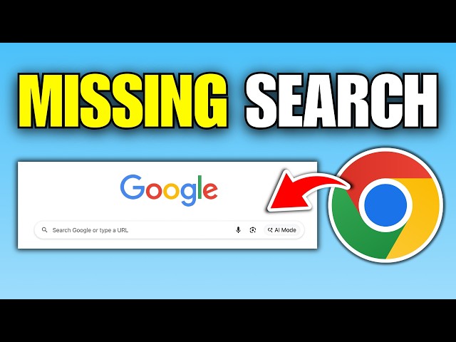 How To Fix Chrome Not Showing Google Search Bar