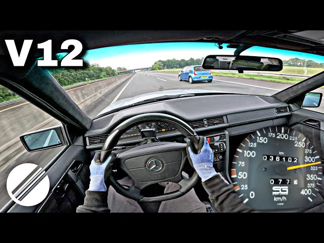 1993 Mercedes-Benz W124 SG65 V12 TOP SPEED DRIVE ON GERMAN AUTOBAHN 🏎