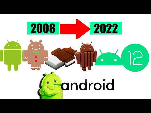 The INCREDIBLE EVOLUTION of the Android Operating System from 1.0 to 12