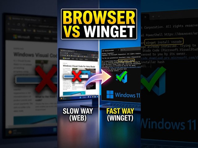 The fastest way to install VS Code #coding #productivity #dev
