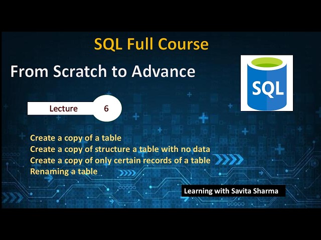 How to create copy of a table in SQL Server | Renaming a table in SQL Server