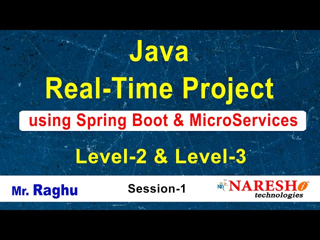 Java Real Time Project Session-1 | by Mr. Raghu